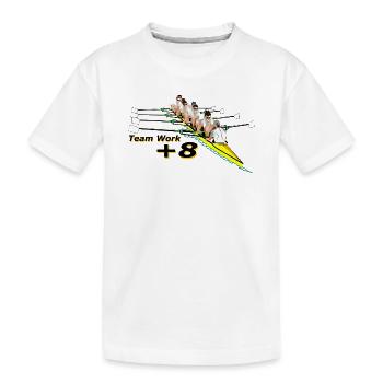 Equipement d’aviron +8 rames - T-shirt bio Premium Enfant - blanc - Devant