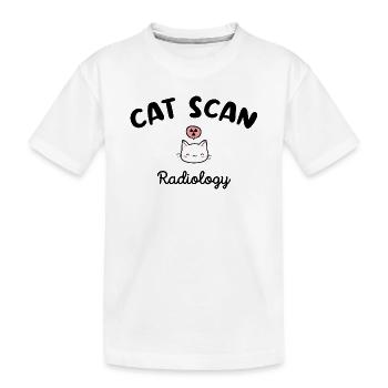 CAT SCAN Manipulatrice radio Chat Radiologie - T-shirt bio Premium Enfant - blanc - Devant