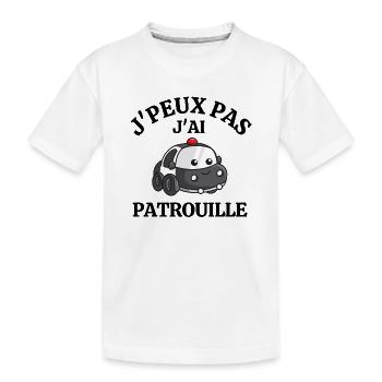 police, je suis policier, patrouille de police - T-shirt bio Premium Enfant - blanc - Devant