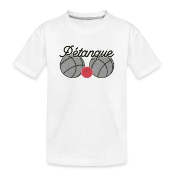 Boules de boules pour bouler avec pétanque de boules boules - T-shirt bio Premium Enfant - blanc - Devant
