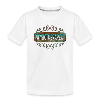 Physiotherapeut - Kinder Premium Bio T-Shirt - Weiß - Vorne