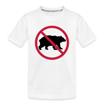 Bouclier interdit d’ours - T-shirt bio Premium Enfant - blanc - Devant