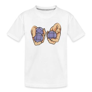 Boules de boule pour Bouler Boules Boulekugel - T-shirt bio Premium Enfant - blanc - Devant