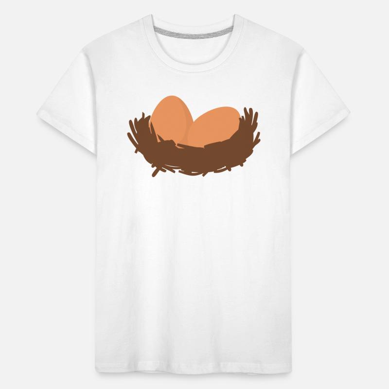 Eggs Nest Egg Easter Kids' Premium Organic T-Shirt