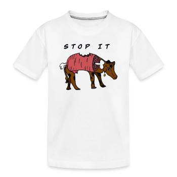 Stop IT COW - T-shirt bio Premium Enfant - blanc - Devant