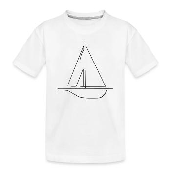 Segelschiff - Kinder Premium Bio T-Shirt - Weiß - Vorne