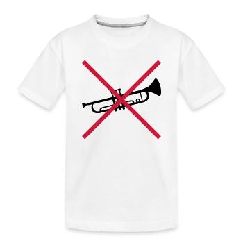 Trompette Bouclier Interdit - T-shirt bio Premium Enfant - blanc - Devant