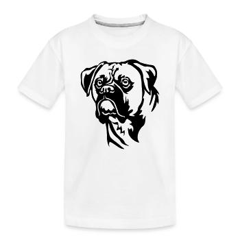 Tête de boxeur - T-shirt bio Premium Enfant - blanc - Devant