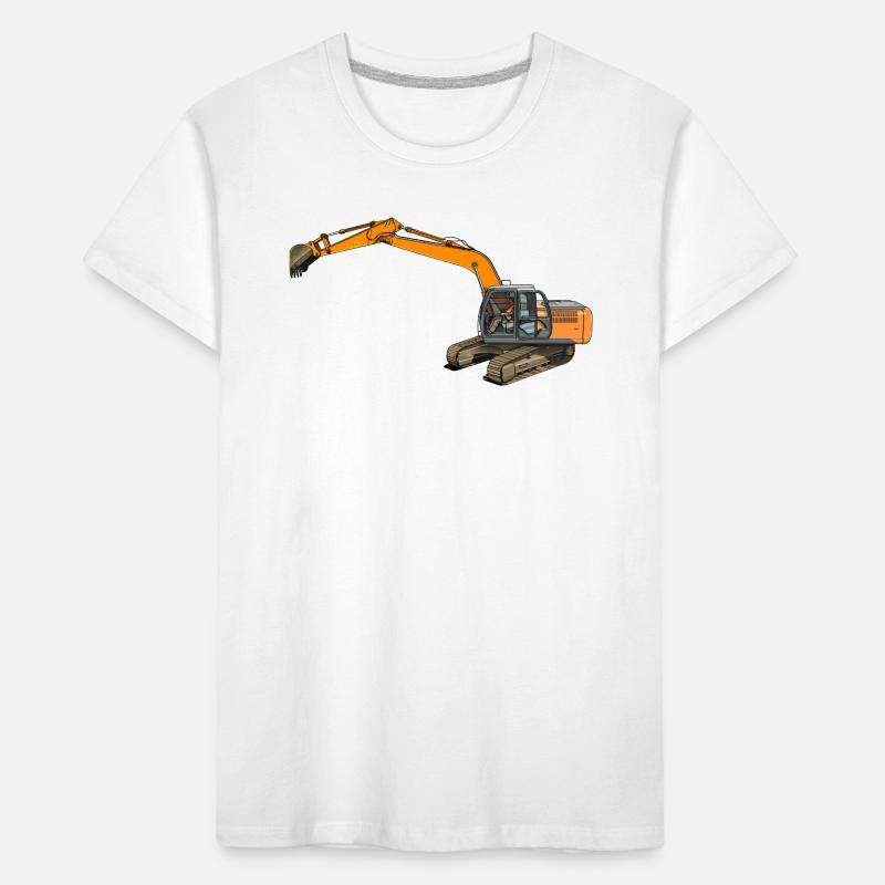 Löffelbagger greift ein Kinder Premium Bio T-Shirt