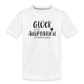 Adoptiert Adoptivkind Adoption Familie Geschenk - Kinder Premium Bio T-Shirt - Weiß - Vorne
