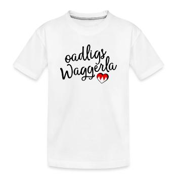 oadligs Waggerla - Kinder Premium Bio T-Shirt - Weiß - Vorne