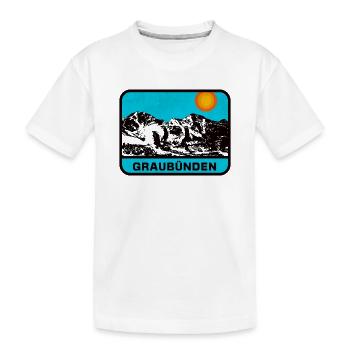 Panorama des Grisons : Au bord du soleil - T-shirt bio Premium Enfant - blanc - Devant