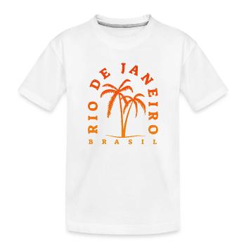 | rio de Janeiro Brésil | Palmier - T-shirt bio Premium Enfant - blanc - Devant