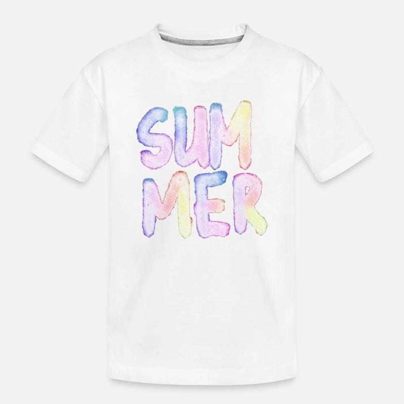 Summer - Kinder Premium Bio T-Shirt - Weiß