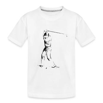 Image d’un golfeur pendant le match - T-shirt bio Premium Enfant - blanc - Devant