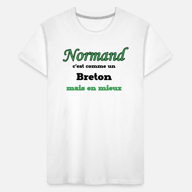 Normand Vert Élégant Script T-shirt bio Premium Enfant