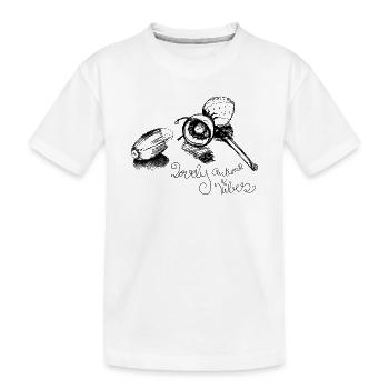 Herbst Eichel süßer Spruch mit lovely vibes - Kinder Premium Bio T-Shirt - Weiß - Vorne