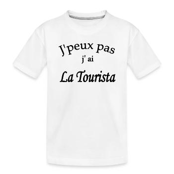 j'peux pas j'ai la tourista - T-shirt bio Premium Enfant - blanc - Devant