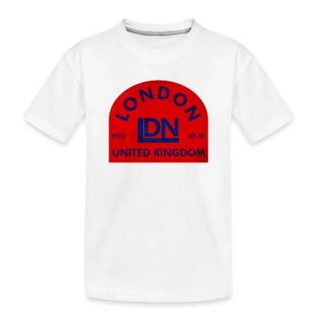 London Emblem UK - Kinder Premium Bio T-Shirt - Weiß - Vorne