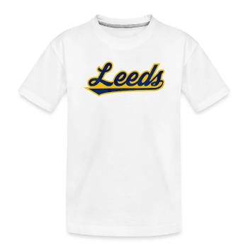 Lettrage Leeds Uk - T-shirt bio Premium Enfant - blanc - Devant