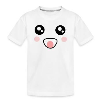 Visage Kawaii Costume Kawaii - T-shirt bio Premium Enfant - blanc - Devant