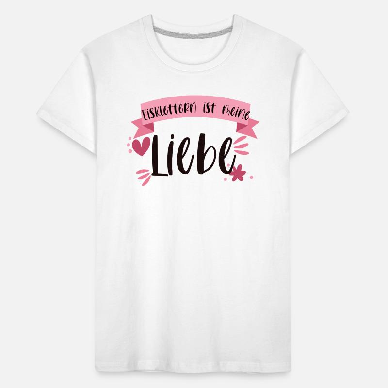 Eisklettern Klettern Eispickel Winter Eis Geschenk Kinder Premium Bio T-Shirt