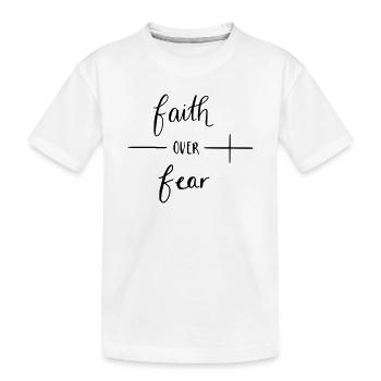 La foi sur la peur - T-shirt bio Premium Enfant - blanc - Devant