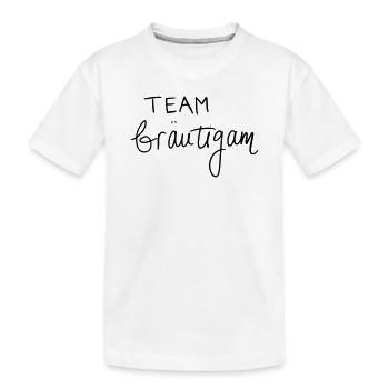 Team Bräutigam - Kinder Premium Bio T-Shirt - Weiß - Vorne