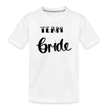 Mariée de l’équipe - T-shirt bio Premium Enfant - blanc - Devant