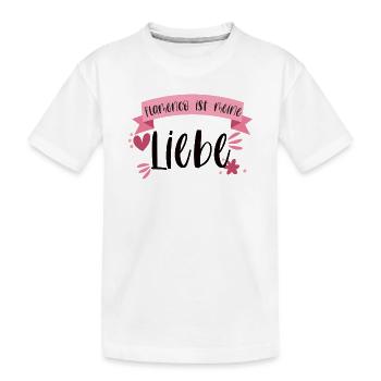 Flamenco ist meine Liebe Geschenk - Kinder Premium Bio T-Shirt - Weiß - Vorne