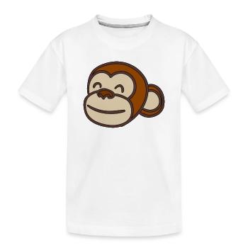 Tête de singe - T-shirt bio Premium Enfant - blanc - Devant