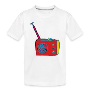 radio kunst - Kinder Premium Bio T-Shirt - Weiß - Vorne
