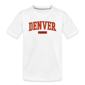 Denver Colorado Arch Emblem - Kinder Premium Bio T-Shirt - Weiß - Vorne