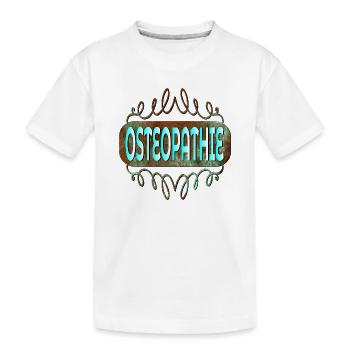 OSTEOPATHIE THERAPIE - PRAXIS - Kinder Premium Bio T-Shirt - Weiß - Vorne