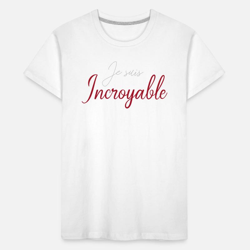 Je suis Incroyable Script Rouge T-shirt bio Premium Enfant