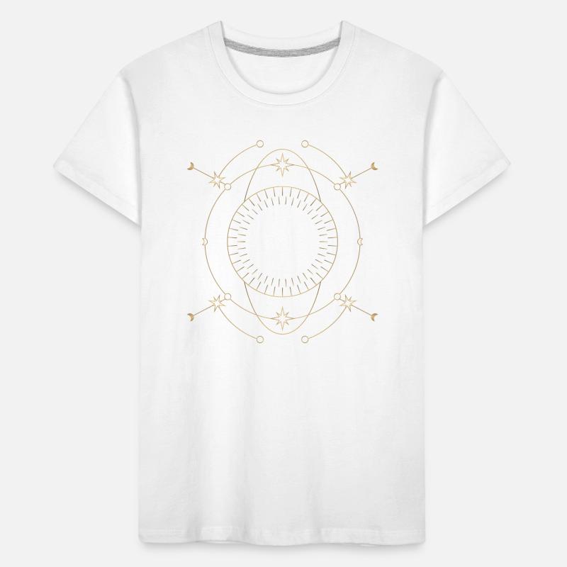 Conception de l’orbite du cercle d’étoile dorée T-shirt bio Premium Enfant