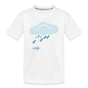 Regen - Kinder Premium Bio T-Shirt - Weiß - Vorne