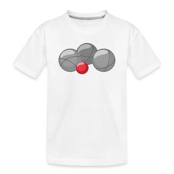Boules de boules pour joueurs de bouler et de pétanque - T-shirt bio Premium Enfant - blanc - Devant