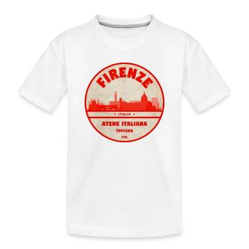 Florenz Vintage Stadtsiegel - Kinder Premium Bio T-Shirt - Weiß - Vorne