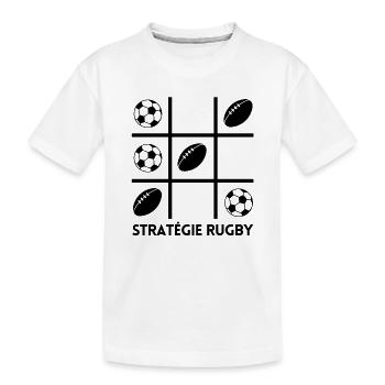 Rugby, Rugby-Sport, Rugby-Humor - Kinder Premium Bio T-Shirt - Weiß - Vorne
