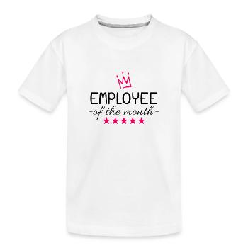 Cadeau de l’employé du mois - T-shirt bio Premium Enfant - blanc - Devant