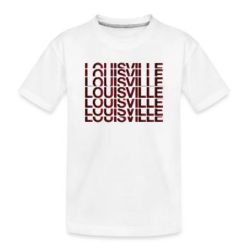 Police de caractères néon à grille de Louisville - T-shirt bio Premium Enfant - blanc - Devant
