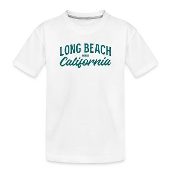 Écriture vintage de Long Beach, Californie - T-shirt bio Premium Enfant - blanc - Devant