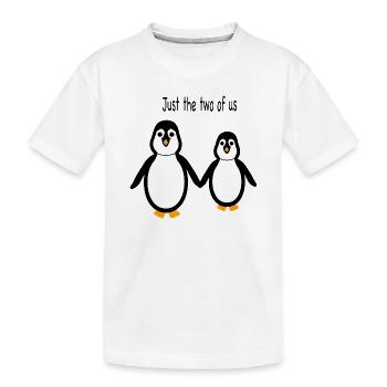 Pinguin - Zwei von uns - Kinder Premium Bio T-Shirt - Weiß - Vorne