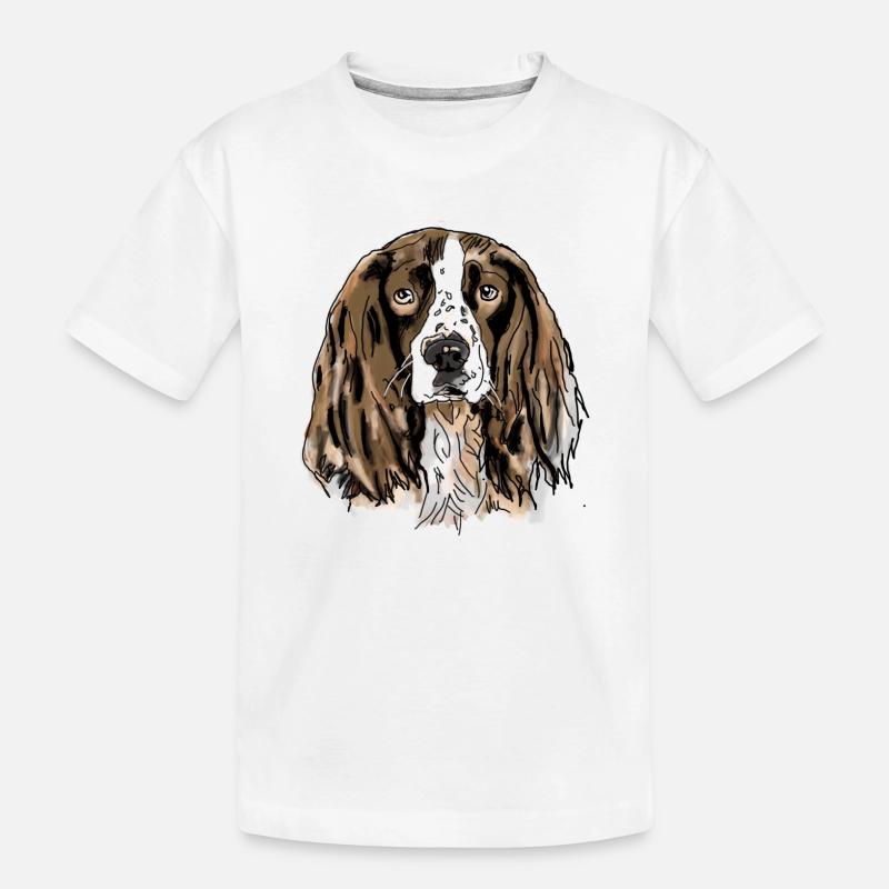 Spaniel - Kinder Premium Bio T-Shirt - Weiß