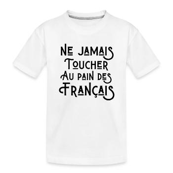 boulangerie, pâtissier, baguette, boulanger - T-shirt bio Premium Enfant - blanc - Devant