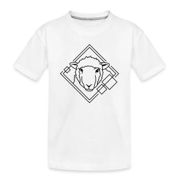 Moutons en forme géométrique - Conception d’art au trait - T-shirt bio Premium Enfant - blanc - Devant