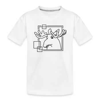Orignal en forme géométrique - Conception d’art au trait - T-shirt bio Premium Enfant - blanc - Devant