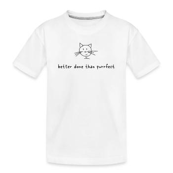 Cat wisdom - Kids' Premium Organic T-Shirt - white - Front
