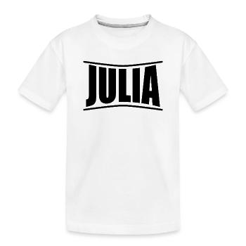t-shirt Julia idée cadeau t-shirt - T-shirt bio Premium Enfant - blanc - Devant